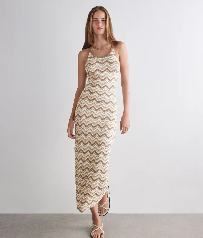 Abito chevron lamé