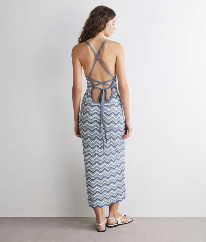 Abito chevron lamé