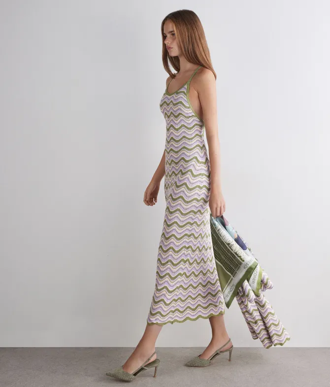 Abito chevron lamé