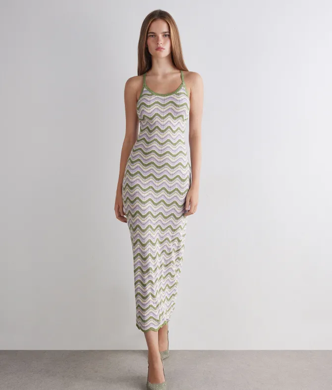 Abito chevron lamé