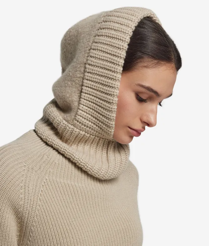 Balaclava a coste in Cashmere Ultrasoft e bouclè