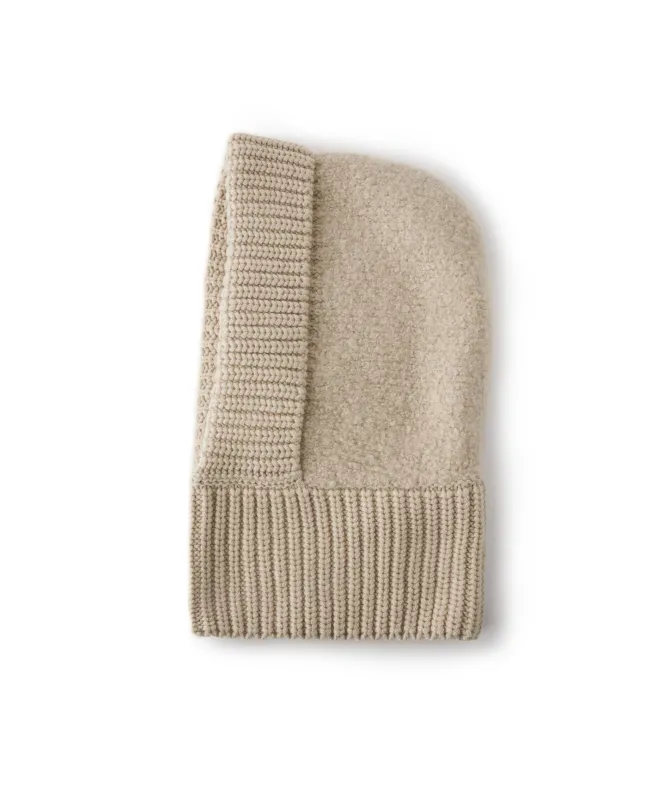 Balaclava a coste in Cashmere Ultrasoft e bouclè