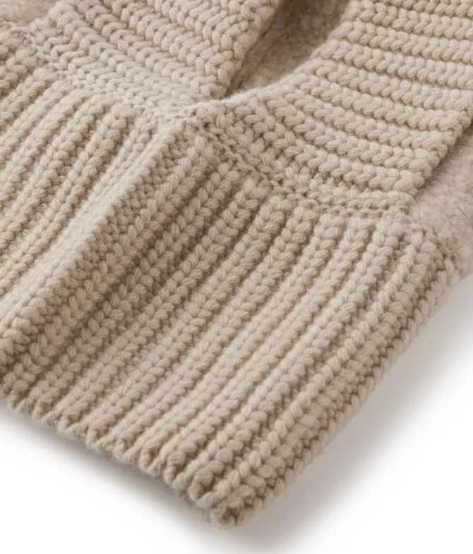 Balaclava a coste in Cashmere Ultrasoft e bouclè