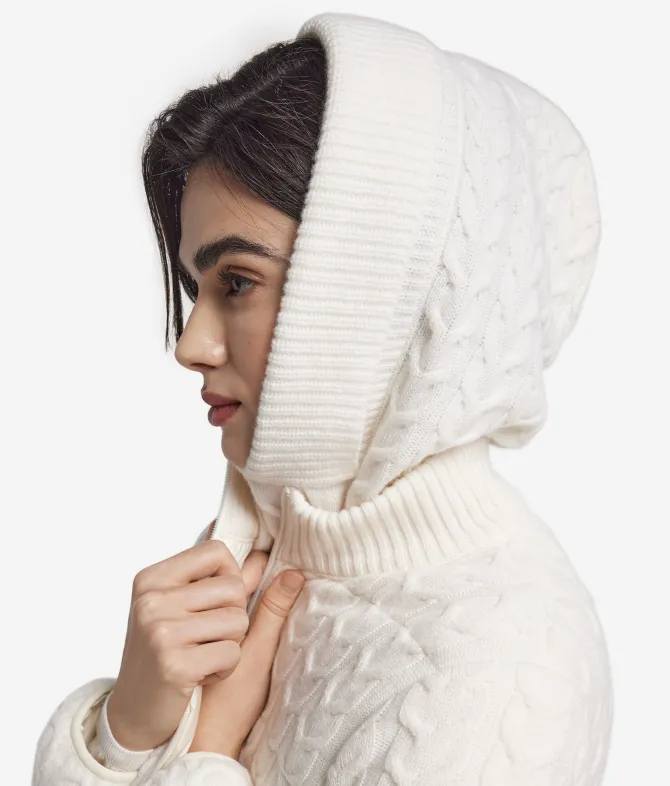 Balaclava con intreccio in Cashmere Ultrasoft