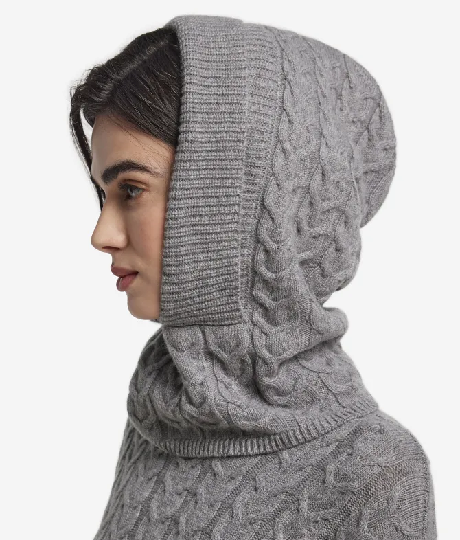 Balaclava con intreccio in Cashmere Ultrasoft