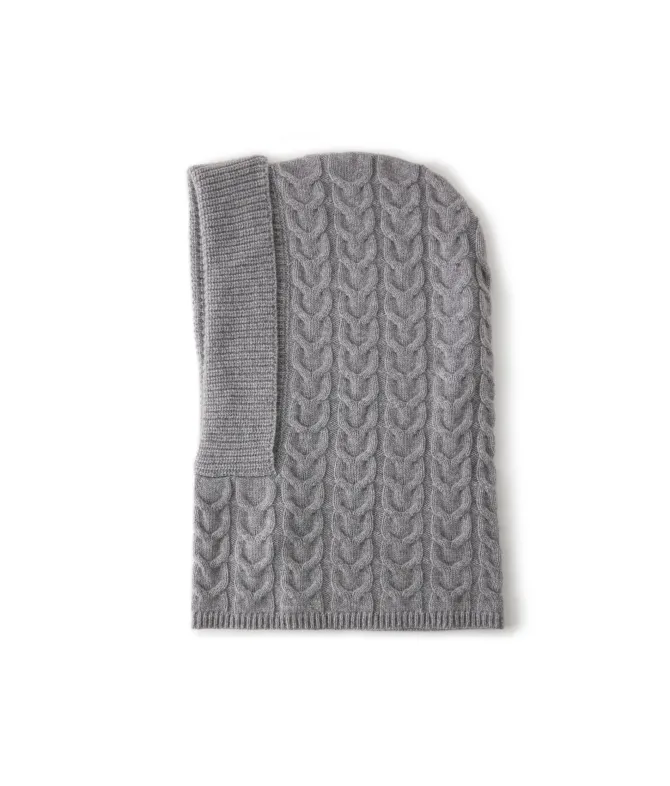 Balaclava con intreccio in Cashmere Ultrasoft