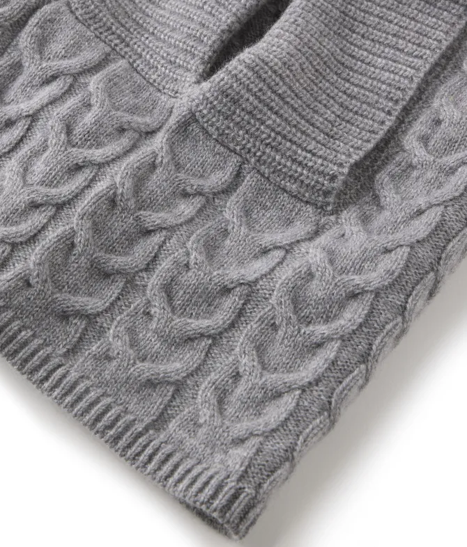 Balaclava con intreccio in Cashmere Ultrasoft