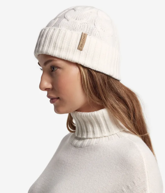 Berretto con intreccio in Cashmere Ultrasoft