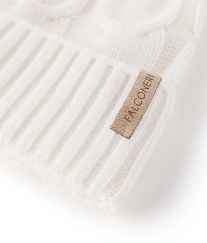 Berretto con intreccio in Cashmere Ultrasoft