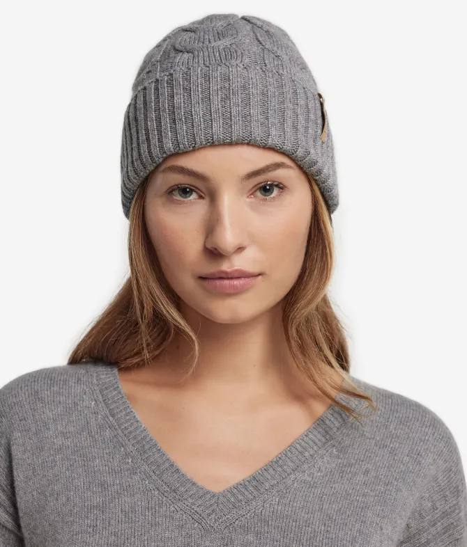Berretto con intreccio in Cashmere Ultrasoft