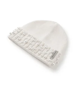Berretto con perle in Cashmere Ultrasoft