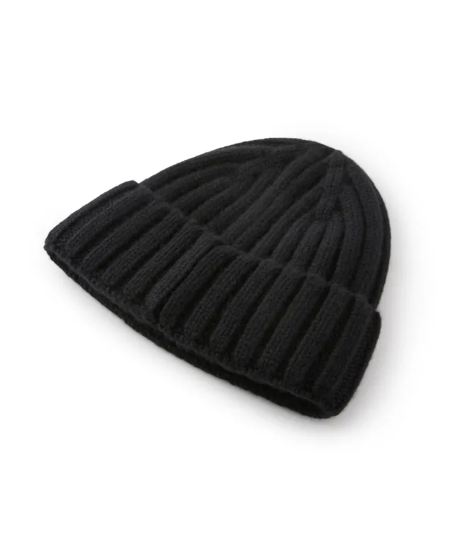 Berretto in cashmere con interno in seta