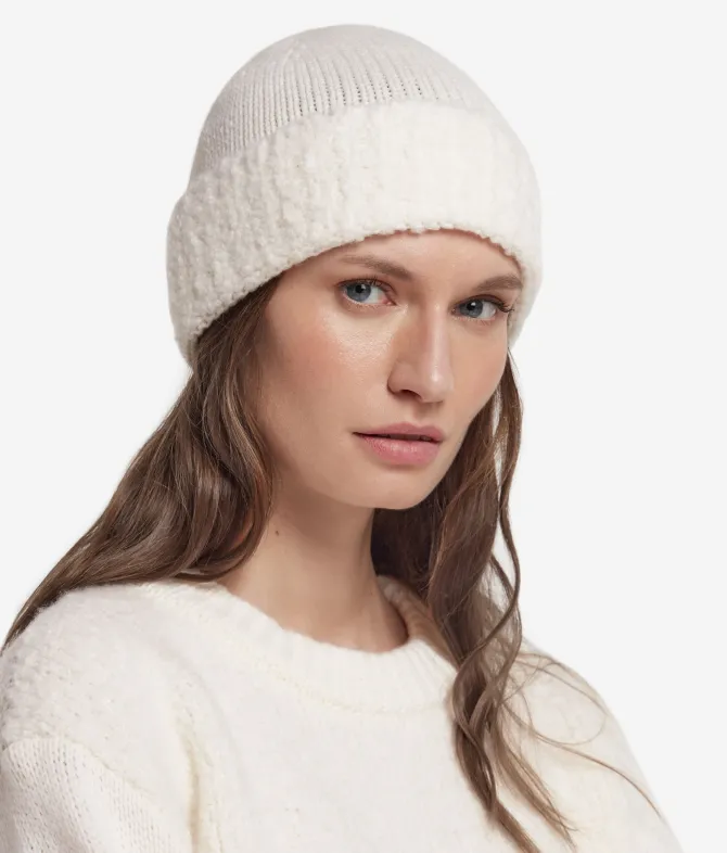 Berretto in Cashmere Ultrasoft e bouclè