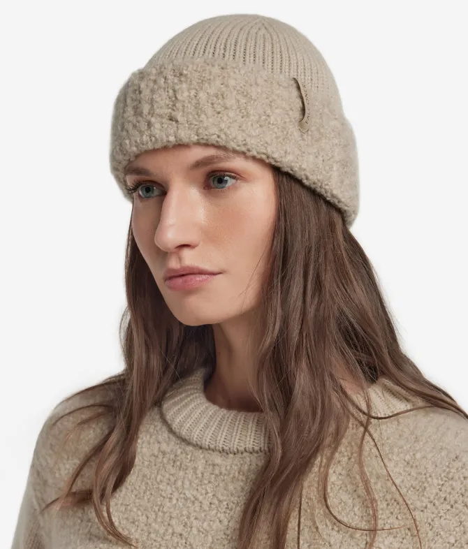 Berretto in Cashmere Ultrasoft e bouclè