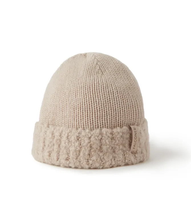 Berretto in Cashmere Ultrasoft e bouclè