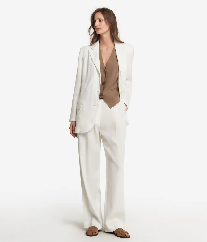 Blazer in lino viscosa