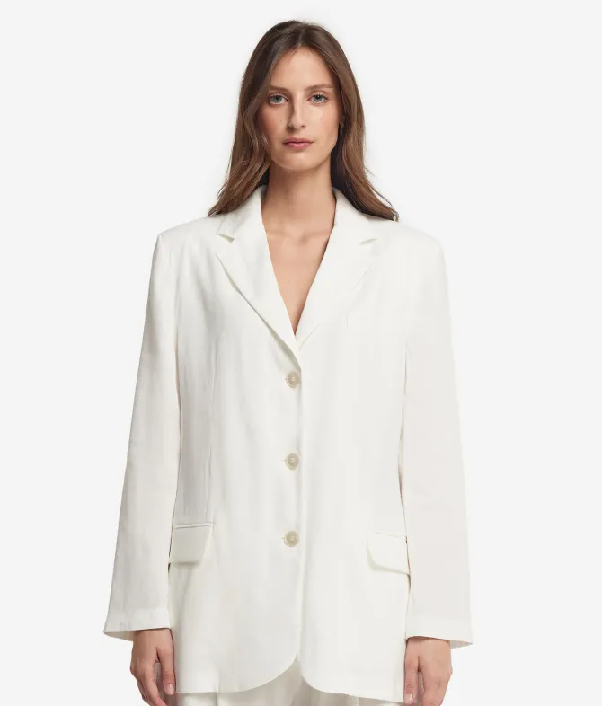Blazer in lino viscosa