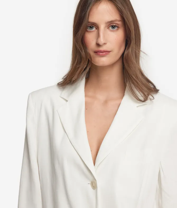 Blazer in lino viscosa