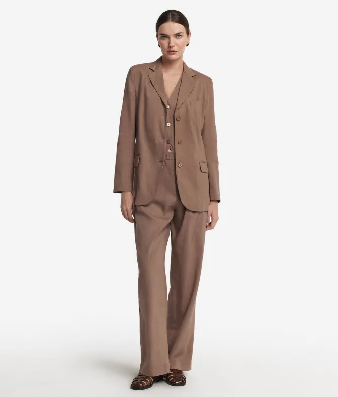 Blazer in lino viscosa