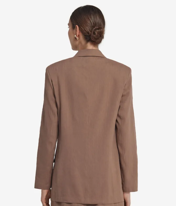 Blazer in lino viscosa