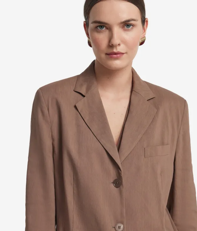Blazer in lino viscosa
