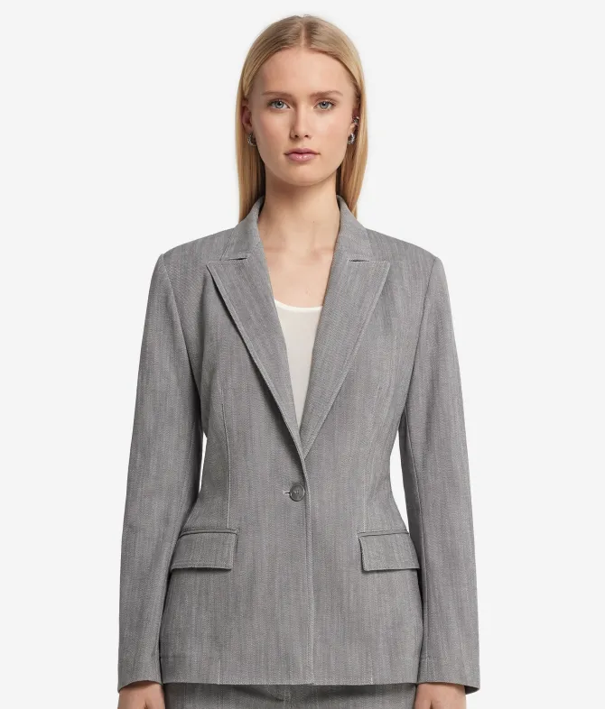 Blazer monopetto in cotone