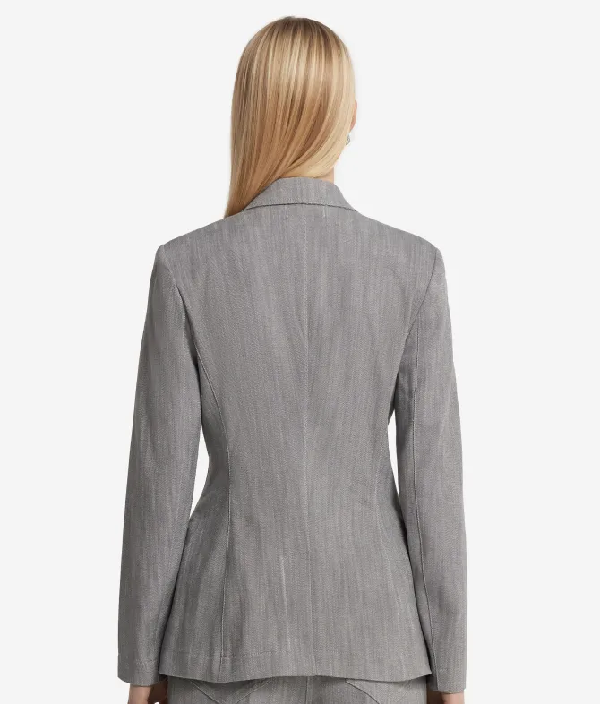 Blazer monopetto in cotone