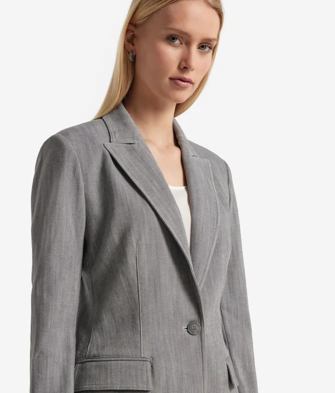 Blazer monopetto in cotone