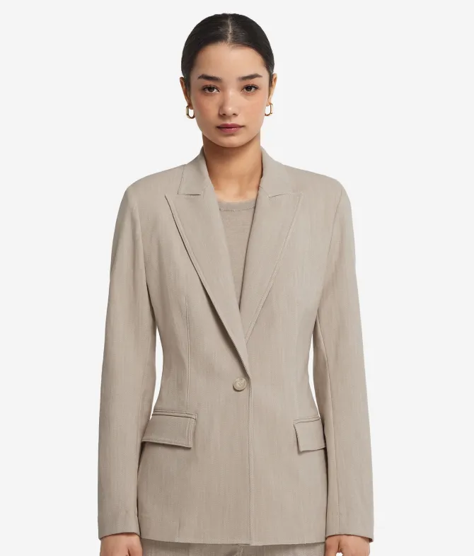 Blazer monopetto in cotone