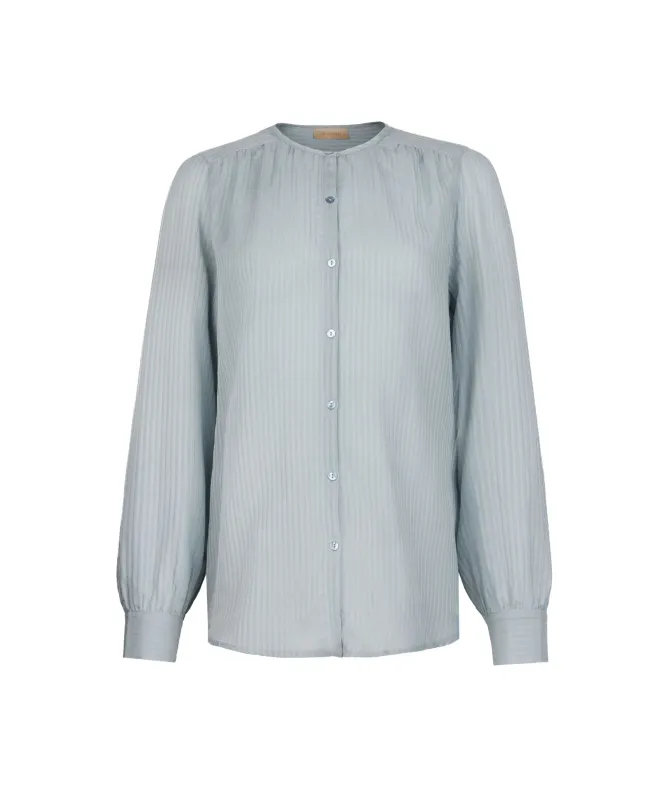 Blusa goffrata in seta cotone
