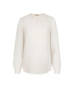 Blusa goffrata in seta cotone