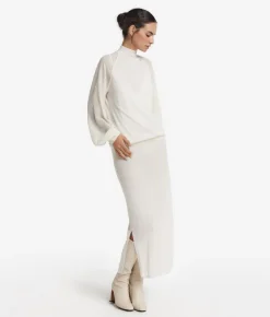 Blusa in Cashmere Ultrafine con inserto in seta
