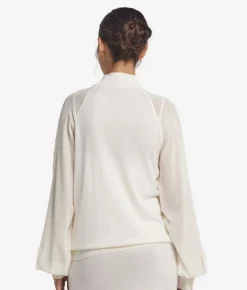 Blusa in Cashmere Ultrafine con inserto in seta