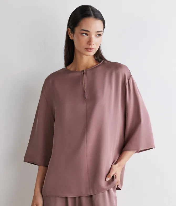 Blusa in raso opaco