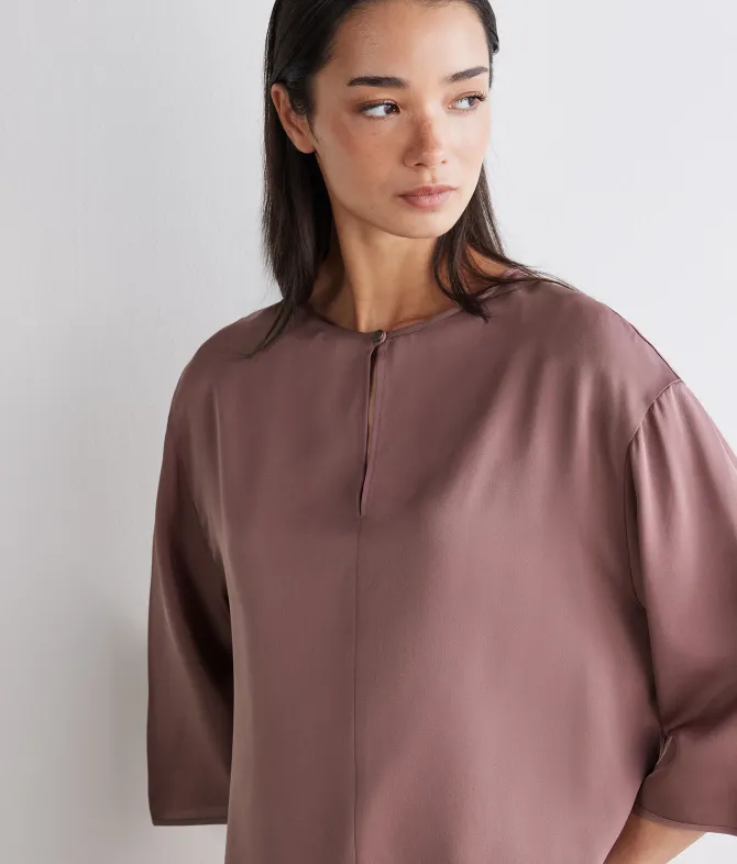 Blusa in raso opaco
