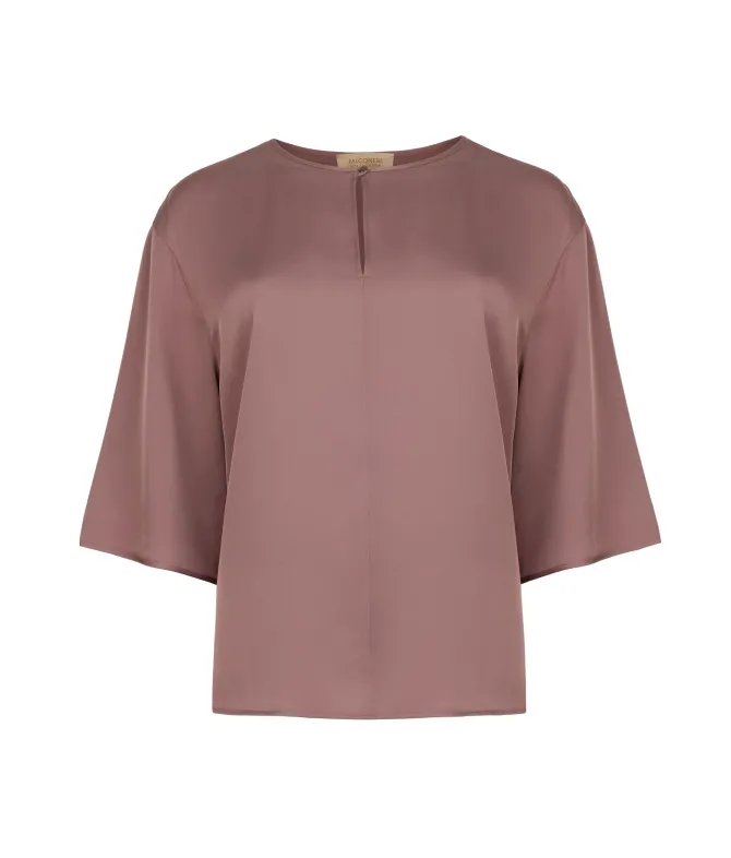 Blusa in raso opaco