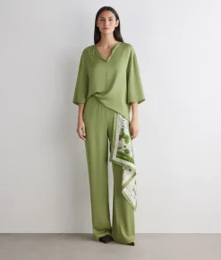 Blusa in raso opaco