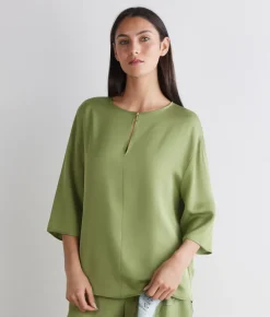 Blusa in raso opaco