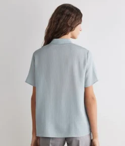 Blusa in seta e cotone