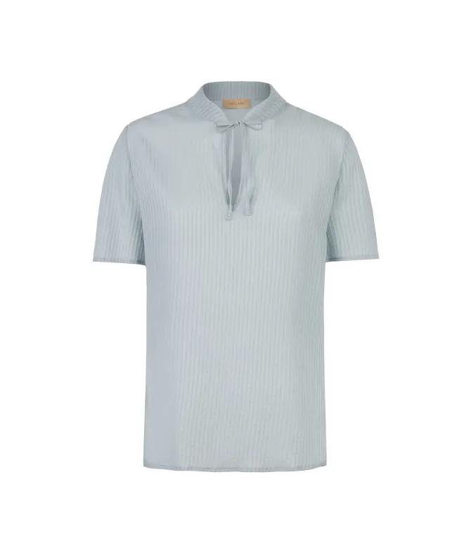 Blusa in seta e cotone