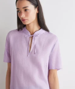 Blusa in seta e cotone