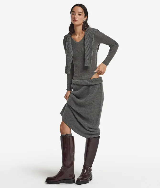 Body a costina in Cashmere Ultrafine