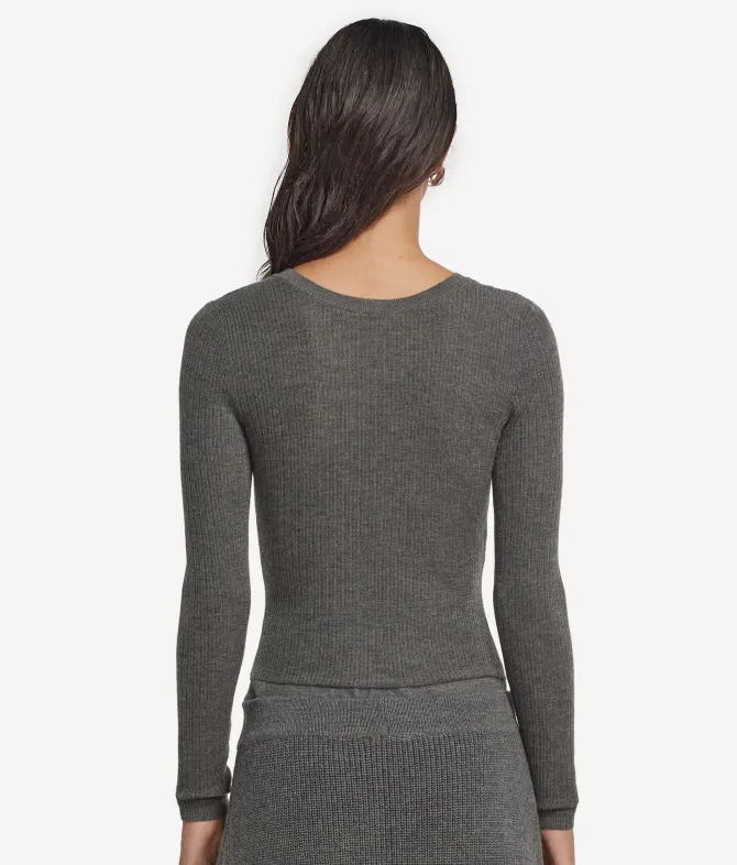 Body a costina in Cashmere Ultrafine