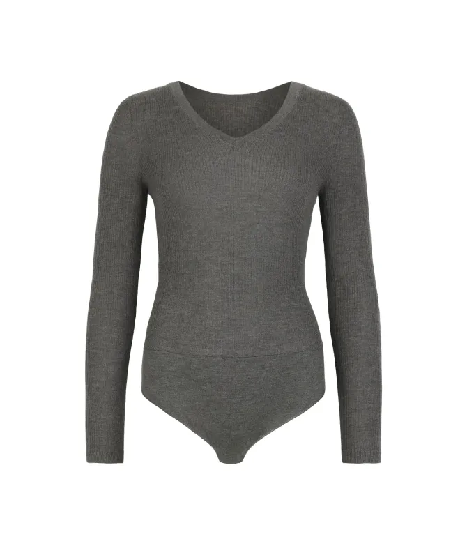 Body a costina in Cashmere Ultrafine