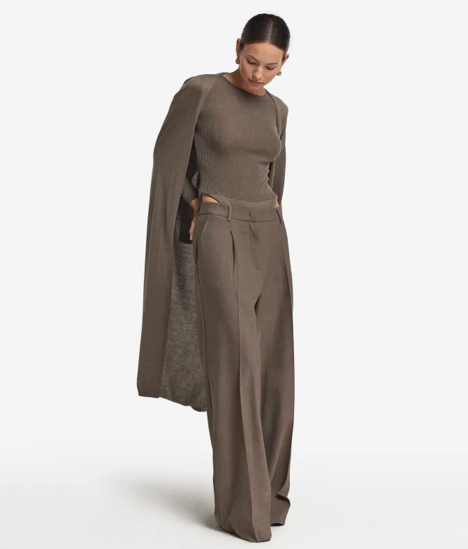 Body a costina in Cashmere Ultrafine
