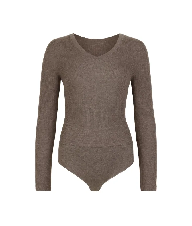 Body a costina in Cashmere Ultrafine