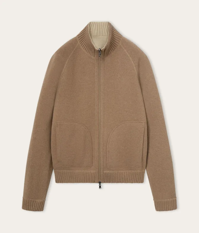 Bomber reversibile in Cashmere Ultrasoft