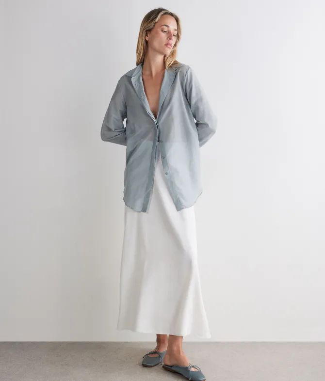 Camicia in mussola di cotone e seta