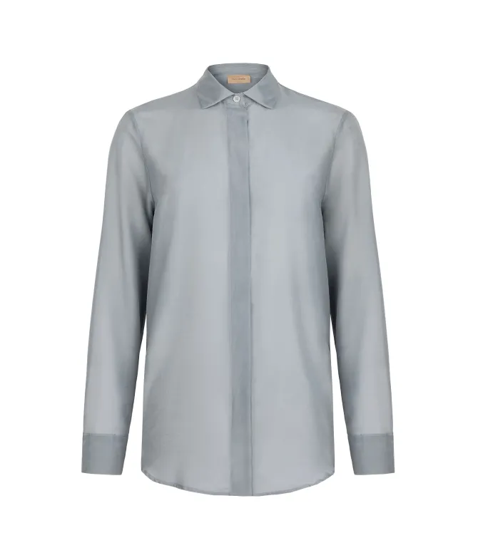 Camicia in mussola di cotone e seta