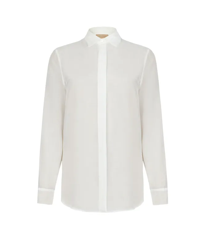 Camicia in mussola di cotone e seta
